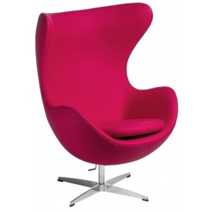 Designerski Fotel tapicerowany Jajo Chair Cashmere Fuksja D2.Design do salonu i sypialni.