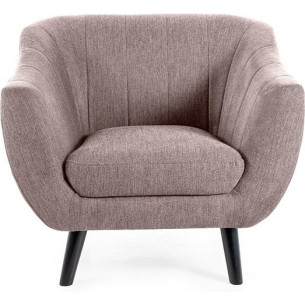 Elite beige&amp;wenge upholstered armchair Signal