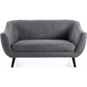 Elite 153cm dark grey&amp;wenge upholstered 2-seater sofa Signal