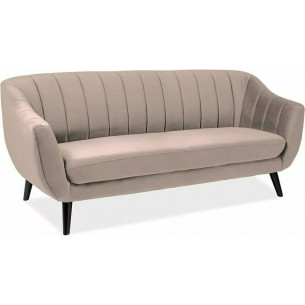 Elite 200cm beige velvet 3-seater sofa on legs Signal