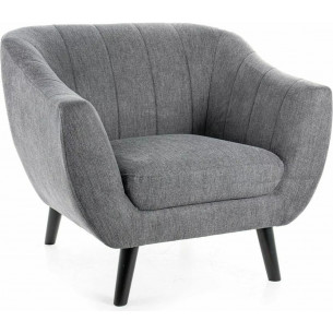 Elite dark gray&amp;wenge upholstered armchair Signal