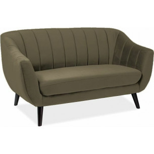 Elite 153cm olive green velvet 2-seater sofa on legs Signal