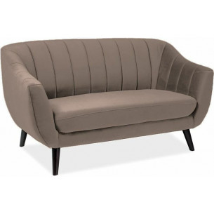 Elite 153cm dark beige velvet 2-seater sofa on legs Signal