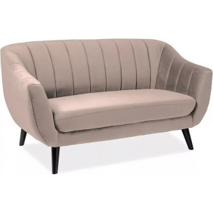 Elite 153cm beige velvet 2-seater sofa on legs Signal