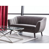 Sofa welurowa 2 osobowa na nóżkach Elite 153cm szara Signal