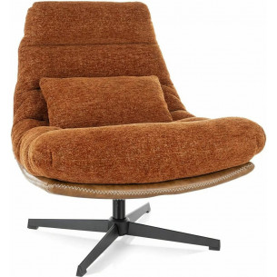 Felicia cinnamon&amp;brown swivel relaxing armchair Signal