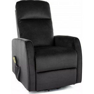 Leto black velvet convertible armchair Signal