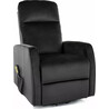Leto black velvet convertible armchair Signal