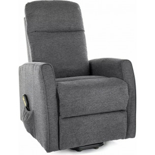 Leto brego dark grey upholstered reclining armchair Signal