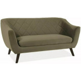 Sofa welurowa 2 osobowa Molly Velvet 160cm oliwkowy / wenge Signal Sofa welurowa 2 osobowa Molly Velvet 160cm oliwkowy / wenge Signal