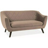 Molly 160cm dark beige&amp;wenge 2-seater velvet sofa Signal