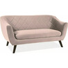 Molly 160cm beige&amp;wenge 2-seater velvet sofa Signal