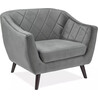 Molly grey&amp;wenge velvet armchair Signal