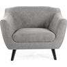 Molly brego light grey&amp;wenge upholstered armchair Signal