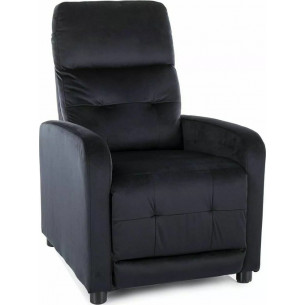 Otus black velvet folding armchair Signal