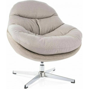 Peggie grey-beige upholstered swivel chair Signal