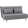 Spike II 147cm grey&amp;beech velvet sofa bed Signal