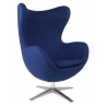 Designerski Fotel tapicerowany Jajo Chair Niebieski D2.Design do salonu i sypialni.