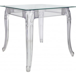 Ghost 80x80cm transparent Designer square table D2.Design