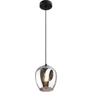 Designerska Lampa wisząca szklana Spirit 17 Dymiony szary MaxLight do salonu i sypialni.