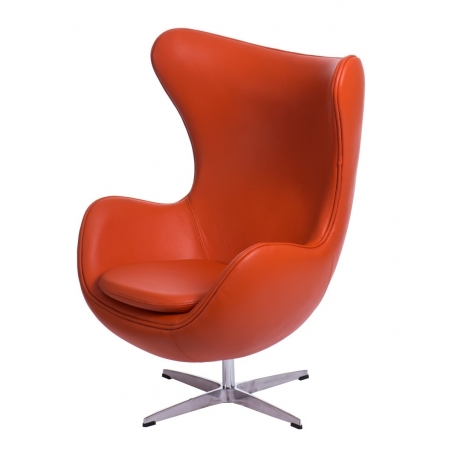 Jajo Chair Leather orange swivel armchair D2.Design