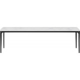 Zag 220x100cm White Marble&amp;Black Ceramic Table OL Home