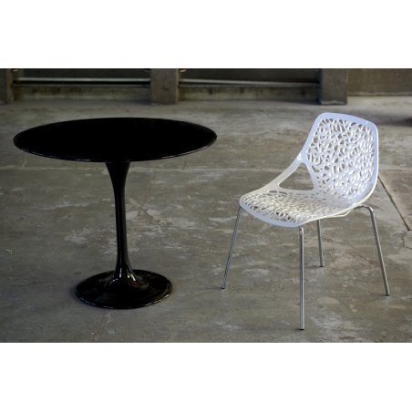 Cepelia white openwork modern chair D2.Design