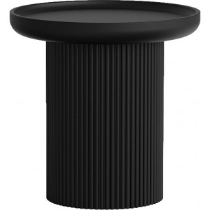 Ops 50cm black matte Side table on ribbed base OL Home