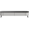 Lua 200x40cm Cashmere&amp;Nero Oval TV Cabinet on Legs OL Home