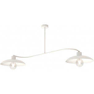 Foster 100cm white 2-spot loft ceiling lamp Emibig