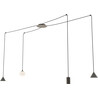 Lampa wisząca "pająk" 4 punktowa Fuji czarna Emibig