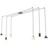 Lampa wisząca "pająk" 6 punktowa Fuji czarna Emibig