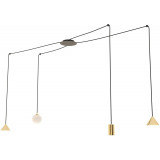 Lampa wisząca "pająk" 4 punktowa Fuji czarno-złota Emibig