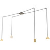 Lampa wisząca "pająk" 4 punktowa Fuji czarno-złota Emibig