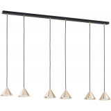 Lampa wisząca 6 punktowa na listwie Elit 116cm złota Emibig