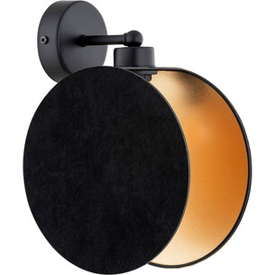 Kinkiet okrągły z abażurem Motif czarny / złoty Emibig 2