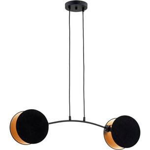 Lampa wisząca 2 punktowa z abażurami Motif 82 czarny / złoty Emibig 2