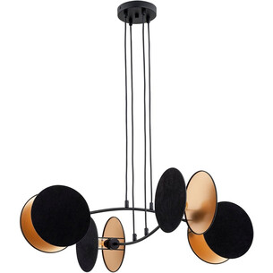 Lampa wisząca 4 punktowa z abażurami Motif 82 czarny / złoty Emibig 2