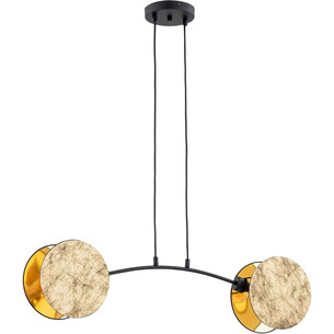 Lampa wisząca 2 punktowa z abażurami Motif 82 złota Emibig 2