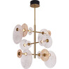 Allure LED 60cm matte gold&amp;champagne&amp;transparent glass decorative ceiling lamp Maxlight