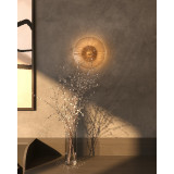 Allure LED 28cm matte gold&amp;champagne&amp;black round glass wall light Maxlight