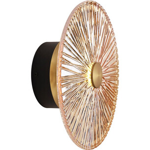 Allure LED 28cm matte gold&amp;champagne&amp;black round glass wall light Maxlight 2