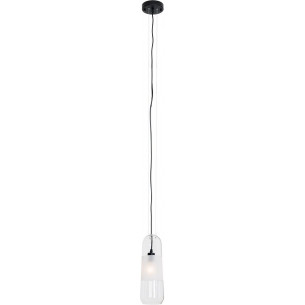 Lampa wisząca szklana Mauri 12cm przeźroczysty / szroniony MaxLight