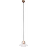 Lampa wisząca szklana Signature LED C 22cm przeźroczysty / mosiądz MaxLight