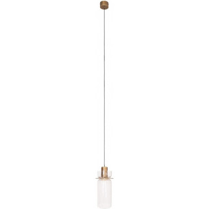 Signature LED B 15cm clear&amp;brass glass pendant lamp Maxlight