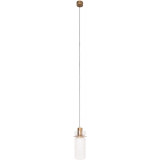 Lampa wisząca szklana Signature LED B 15cm przeźroczysty / mosiądz MaxLight