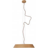 Tamago LED 51cm oak wooden pendant lamp Maxlight