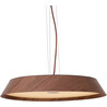 Tamago LED 51cm dark walnut wooden pendant lamp Maxlight