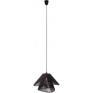 Amalfii II 45cm black boho braided pendant lamp Maxlight