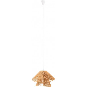 Stylowe oświetlenie boho - Lamp wisząca pleciona boho Amalfii II 45cm naturalna MaxLight, idealna do salonu, sypialni czy kuchni